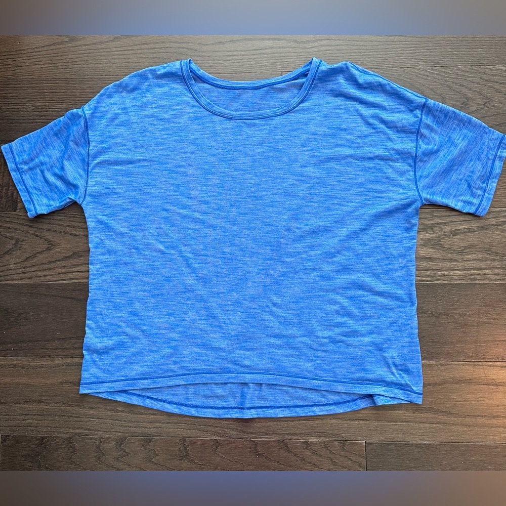 Lululemon Back In Action Short- Sleeve Shirt in Cobalt Blue